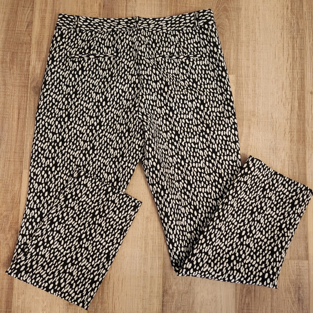 NWT Banana Republic Women's 10 Black & White Slim Dot Print Dress Pants Classic - Picture 6 of 11